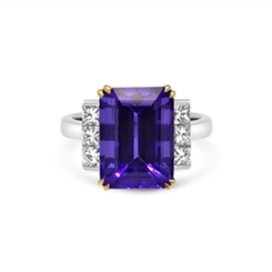 Tanzanite & Princess Cut Diamond Dress Ring 8.19ct