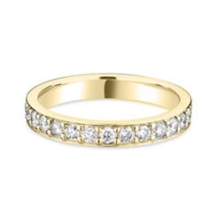 3mm Brilliant Cut Diamond Full 18ct Yellow Gold Wedding Ring