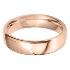 6mm Heavy Court Wedding Ring 18ct Rose Gold