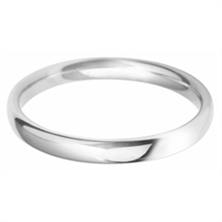 2.5mm Platinum Light Court Wedding Ring