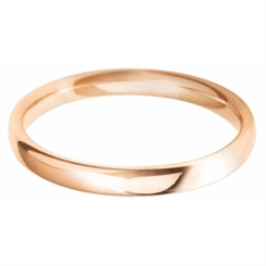 2.5mm Court Light Weight 18ct Rose Gold Wedding Ring
