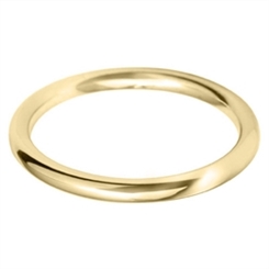 18ct Yellow Gold 2mm Court Medium Weight Wedding Ring