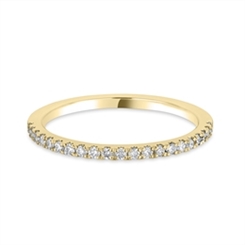 1.5mm Diamond Half Claw Set 18ct Yellow Gold Wedding Ring