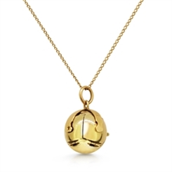 Masonic Orb Gold Pendant & Chain 