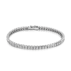 Channel Set Princess Cut Diamond Line Bracelet 8.50ct