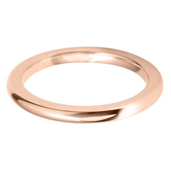 2mm Heavy Court 18ct Rose Gold Wedding Ring