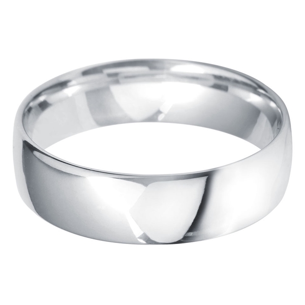 6mm Platinum Light Court Wedding Ring