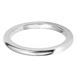 2mm Platinum Heavy Court Wedding Ring