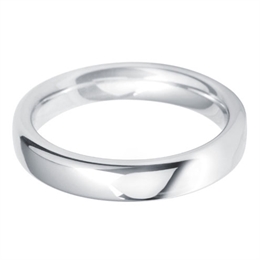 4mm Platinum Heavy Court Wedding Ring
