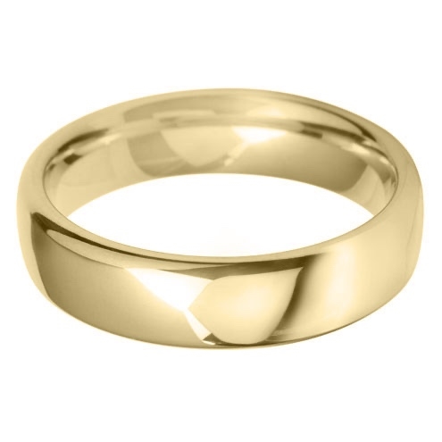 6mm 18ct Yellow Gold Heavy Court Wedding Ring