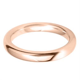 3mm Heavy Court 18ct Rose Gold Wedding Ring