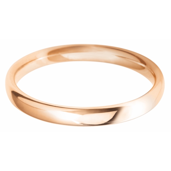 2.5mm Court Light Weight 18ct Rose Gold Wedding Ring