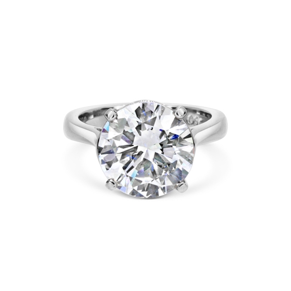 5.11ct F VS1 Brilliant Cut Diamond Claw Set Engagement Ring