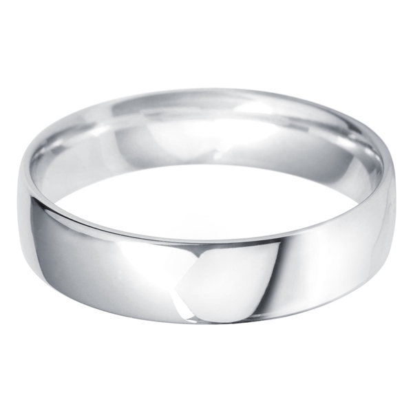 5mm Light Court 18ct White Gold Wedding Ring
