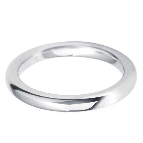 2.5mm Platinum Heavy Court Weight Wedding Ring