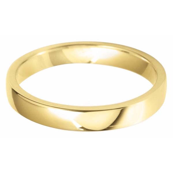 3mm Light Court 18ct Yellow Gold Wedding Ring