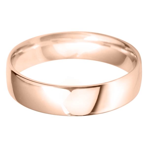 5mm Light Court 18ct Rose Gold Wedding Ring