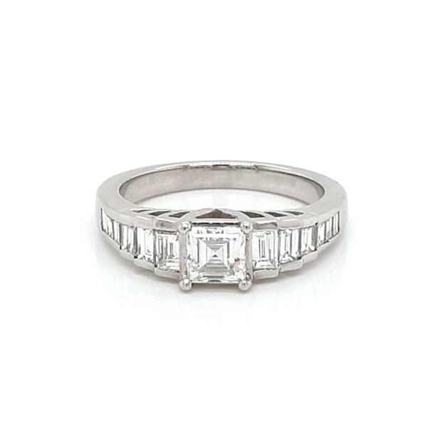 Square Cut Diamond Engagement Ring 0.60ct