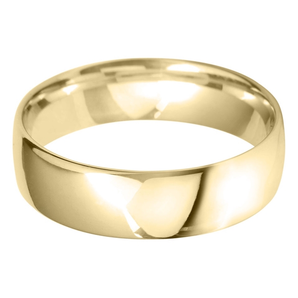 6mm Light Court 18ct Yellow Gold Wedding Ring