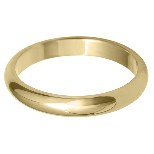 3mm D Shape Medium D Shape Wedding Ring