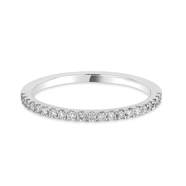 1.5mm Brilliant Cut Diamond Half Claw Set Platinum Wedding Ring
