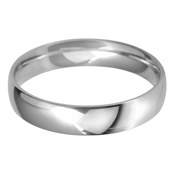 4mm Platinum Court Light Wedding Ring