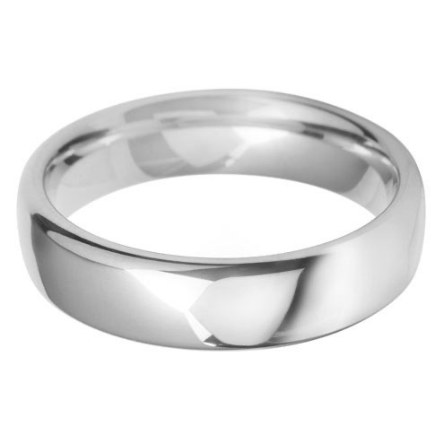 6mm Platinum Heavy Court Wedding Ring