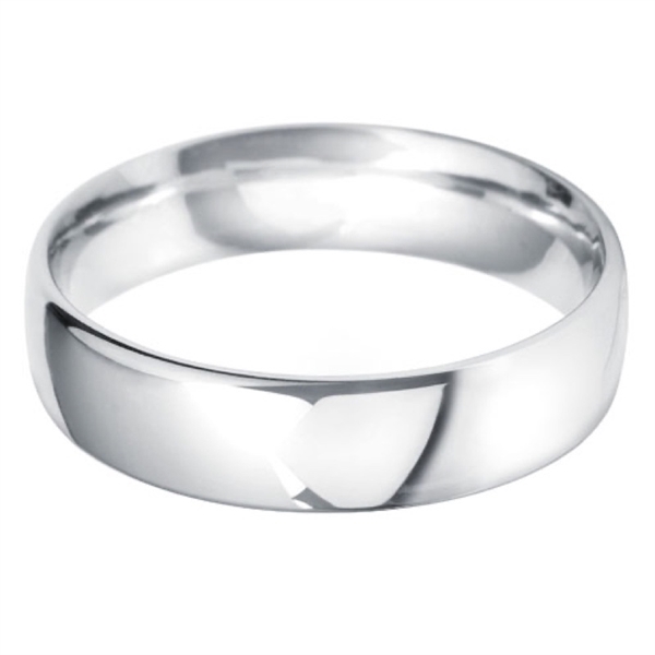 6mm Platinum Court Medium Weight Wedding Ring