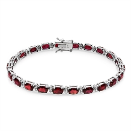 Ruby & Brilliant Cut Diamond Line Bracelet 13.65ct