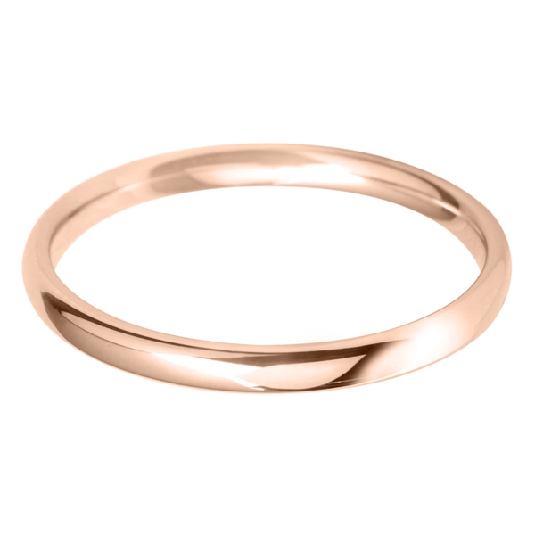 2mm Court Light Weight 18ct Rose Gold Wedding Ring
