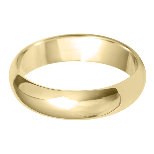5mm Medium D Shape 18ct Yellow Gold Wedding Ring