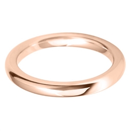 2.5mm Heavy Court 18ct Rose Gold Wedding Ring