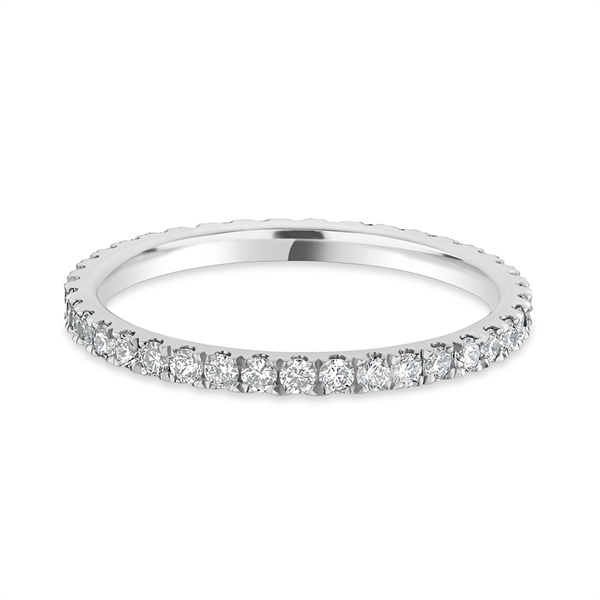 1.7mm Brilliant Cut Diamond Claw Set Full Platinum Wedding Ring