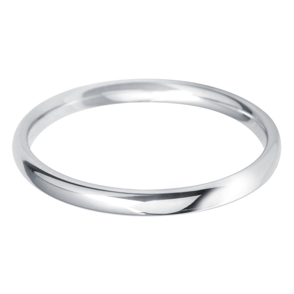 2mm Light Weight Court Wedding Ring Platinum