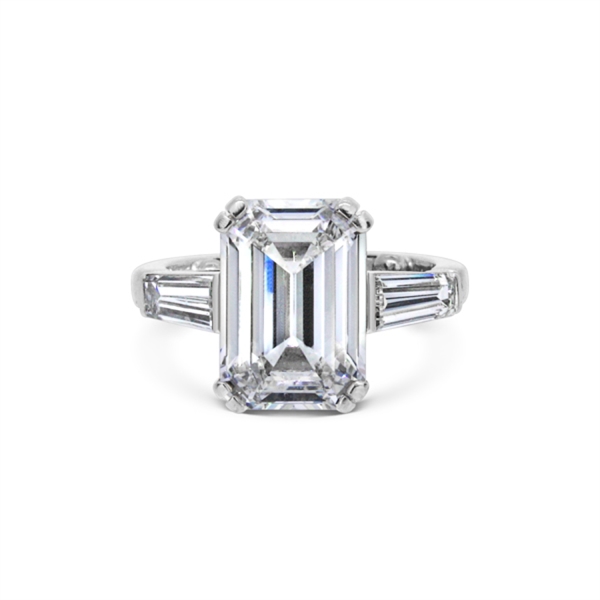 Emerald Cut Diamond Engagement Ring 5.04ct